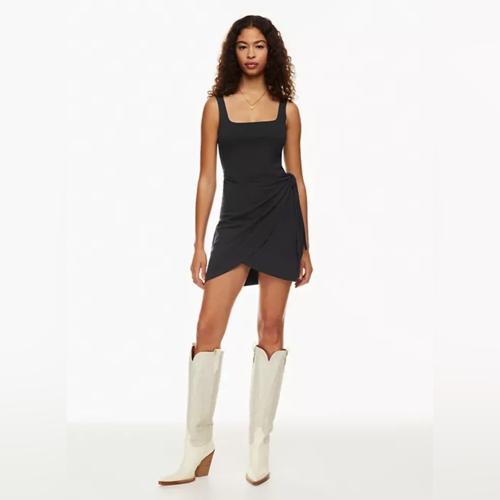 Aritzia Wilfred Saturn Mini Dress Black New